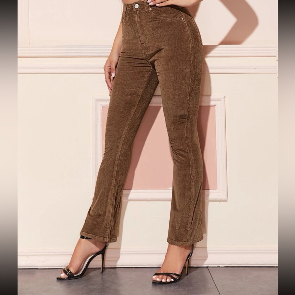 High Waist Flare Leg Pants - Picture 2 of 6